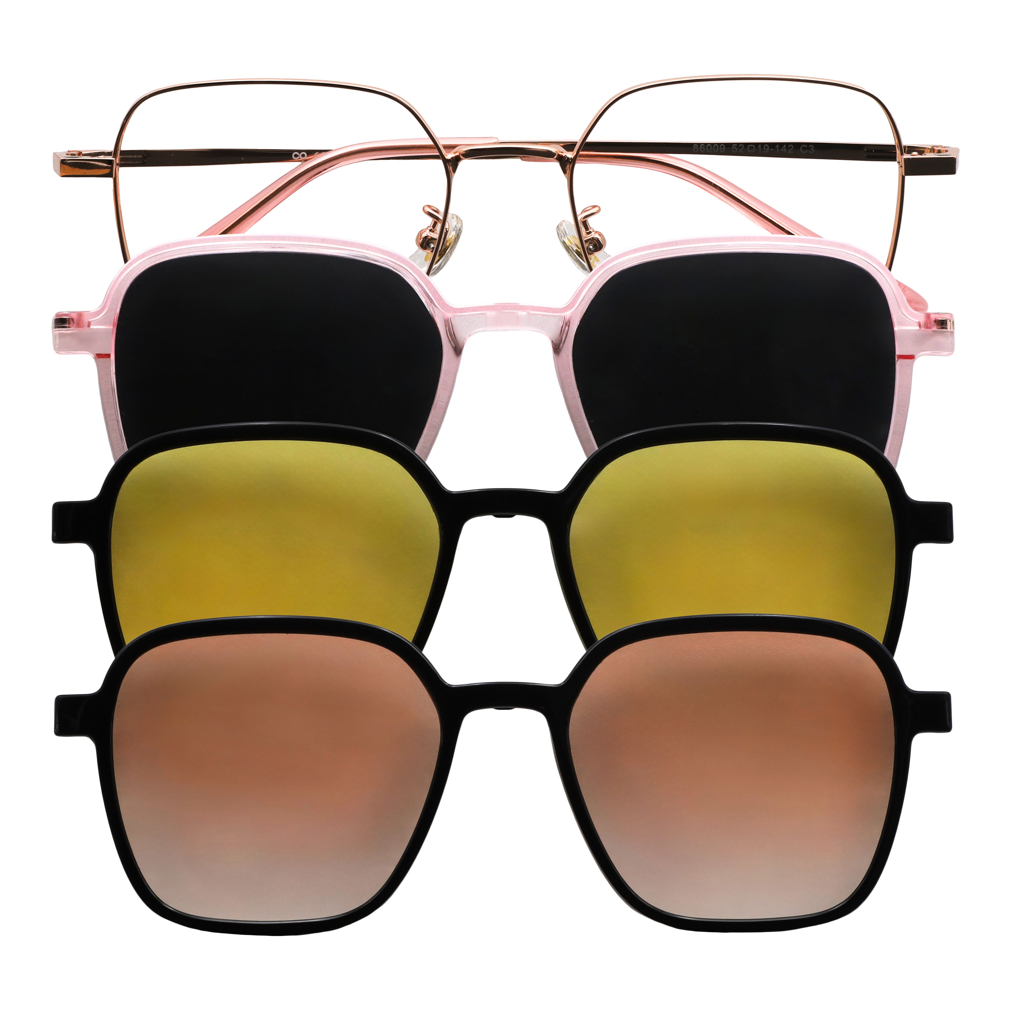Ámbar - Ecolentes - Inspirados en la piedra preciosa de tonos cálidos y luminosos, estos lentes con clip capturan la esencia del sol y la tierra.